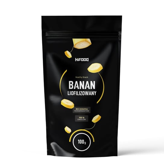 BANAN LIOFILIZOWANY 100% 100g Plastry HiFOOD HiFood