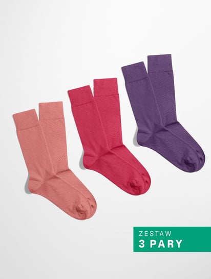 BANANA Socks, Skarpetki Essential - Jasno Różowy, Różowy, Fioletowy - Zestaw 3 pary - 36-41 Banana Socks