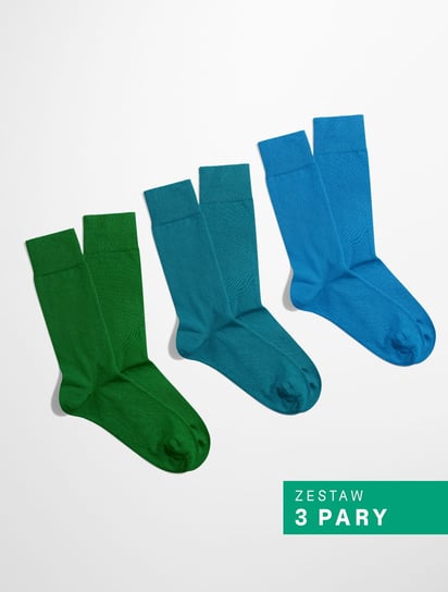 BANANA Socks, Skarpetki Essential - Zielony, Turkusowy, Niebieski - Zestaw 3 pary - 36-41 Banana Socks