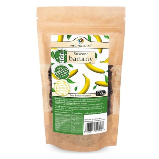 Banany Suszone Bez Dodatku Cukru 200 g - Simpatiko PIĘĆ PRZEMIAN