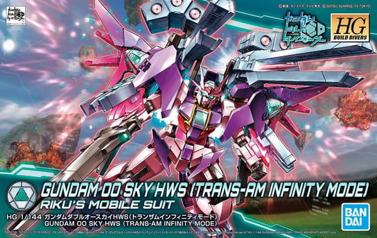 Bandai, HG Build Divers, figurka 00 Sky HWS (Trans-Am Infinity Mode) Mobile Suit Gundam