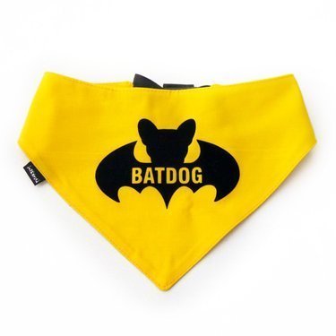 Bandamka dla psa, wiązana chusteczka, żółta bandana apaszka Bat Dog-L Psiakrew