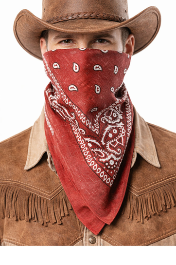 Bandana Chusta Czerwona Kowbojska Dziki Zachód Western Kowboj Danhoss
