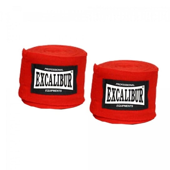 Bandaż bokserski Excalibur Club Pro czerwony Gorilla Sports