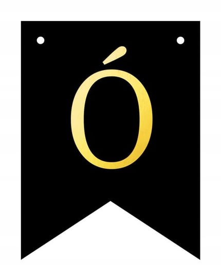 Baner czarno-złoty DIY czarny ze złotą literą flagi 12 x 16 cm litera Ó Inna marka