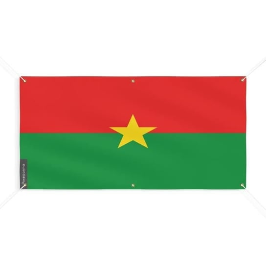 Baner Flaga Burkina Faso 6 oczek 200x400cm z poliestru Inny producent (majster PL)