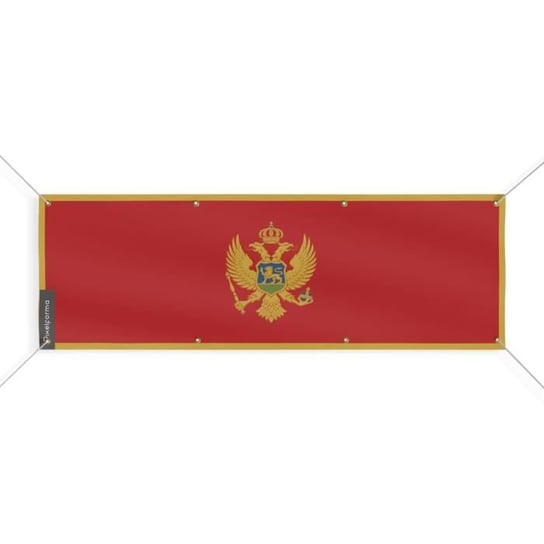 Baner Flaga Czarnogóry 8 oczek 170x510 cm Inny producent (majster PL)