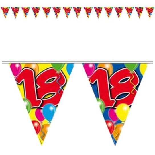Baner flagi, 18. Urodziny - Balon", czerwono-niebieski, 10 m Folat
