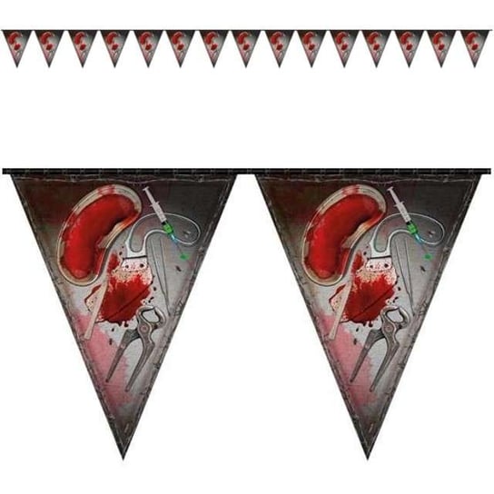 Baner flagi, Krwawy Halloween, czarno-czerwony, 10 m Folat
