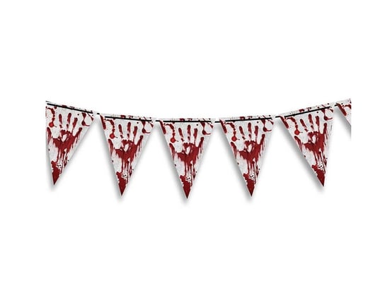 Baner flagi zakrwawione krwawe ślady halloween ABC