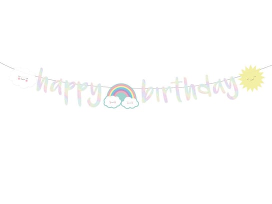 Baner, Happy Birthday, Rainbow Amscan