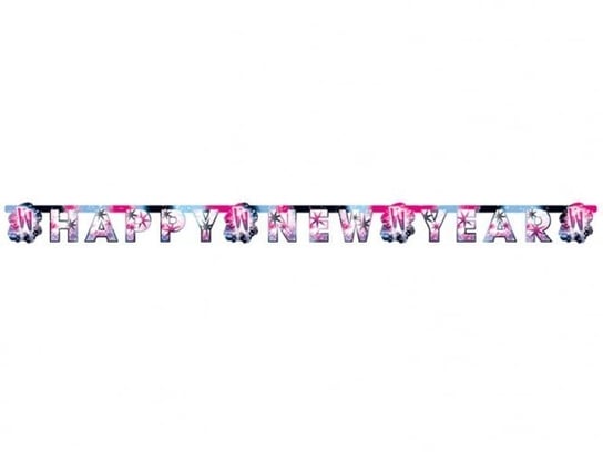 Baner Happy New Year - 180 cm - 1 szt. Amscan