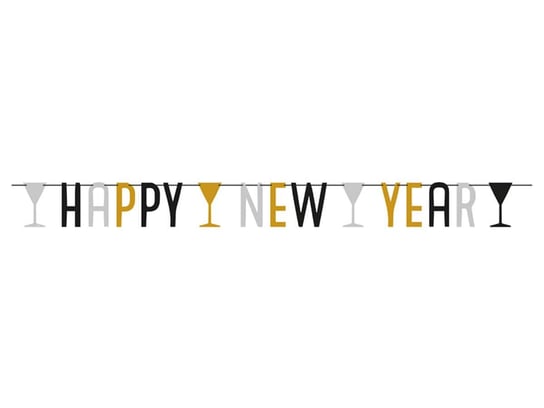 Baner Happy New Year Napis Amscan