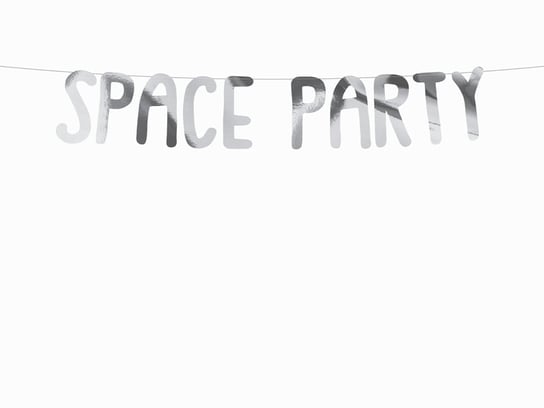 Baner Kosmos -  Space Party, srebrny, 13x96 cm PartyDeco