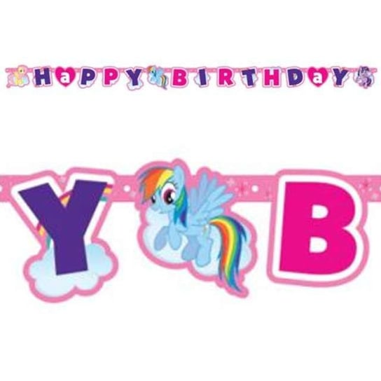 Baner, My Little Pony Happy Birthday, różowo-fioletowy, 180 cm Amscan