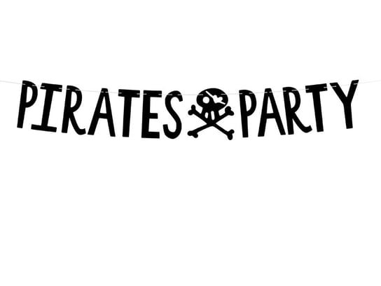 Baner, Pirates Party, czarny, 14x100 cm PartyDeco