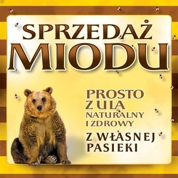 Baner Reklamowy (100X100cm) - Wzór Br24-1X1 BEE&HONEY