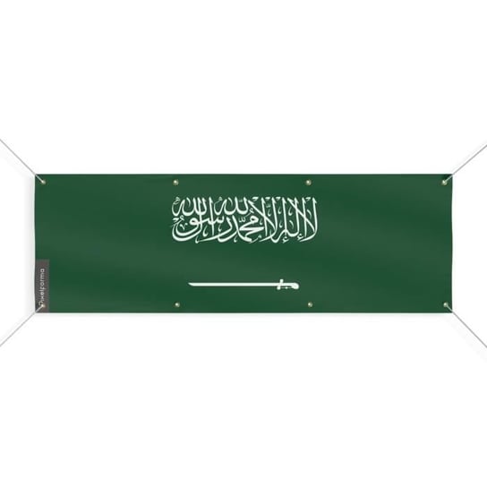 Baner z flagą Arabii Saudyjskiej 8 oczek 140x420 cm Inny producent (majster PL)