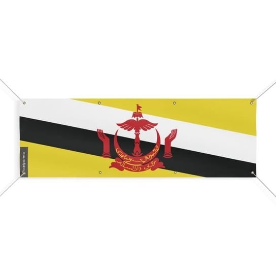 Baner z flagą Brunei 8 oczek 50x150 cm Inny producent (majster PL)