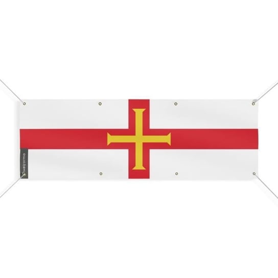 Baner z flagą Guernsey, 8 oczek, 200x600 cm Inny producent (majster PL)