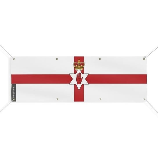 Baner z flagą Irlandii Północnej 8 oczek 170x510 cm Inny producent (majster PL)