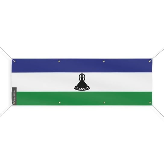 Baner z flagą Lesotho 8 oczek 50x150 cm Inny producent (majster PL)