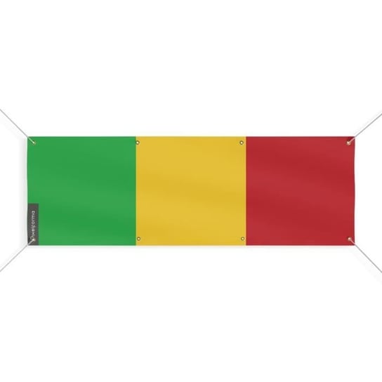 Baner z flagą Mali 8 oczek 170x510 cm Inny producent (majster PL)