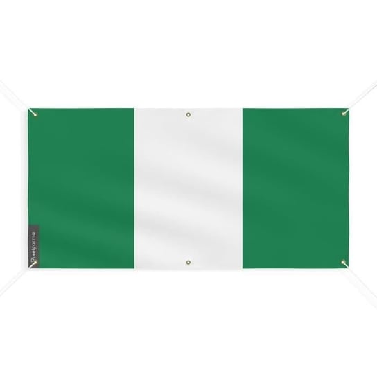 Baner z flagą Nigerii, 6 oczek, 50x100 cm, wykonany z poliestru Inny producent (majster PL)