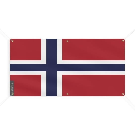 Baner z flagą Norwegii, 6 oczek, 130x260 cm, wykonany z poliestru Inny producent (majster PL)