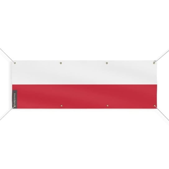 Baner z flagą Polski 8 oczek 90x270 cm Inny producent (majster PL)