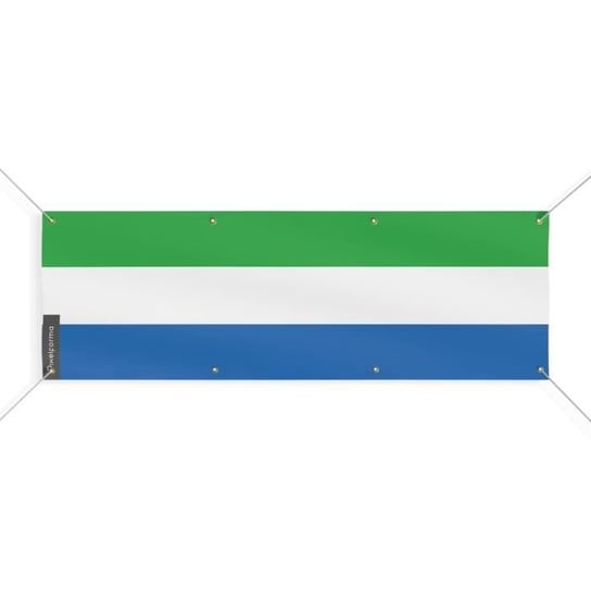 Baner z flagą Sierra Leone 8 oczek 190x570 cm Inny producent (majster PL)