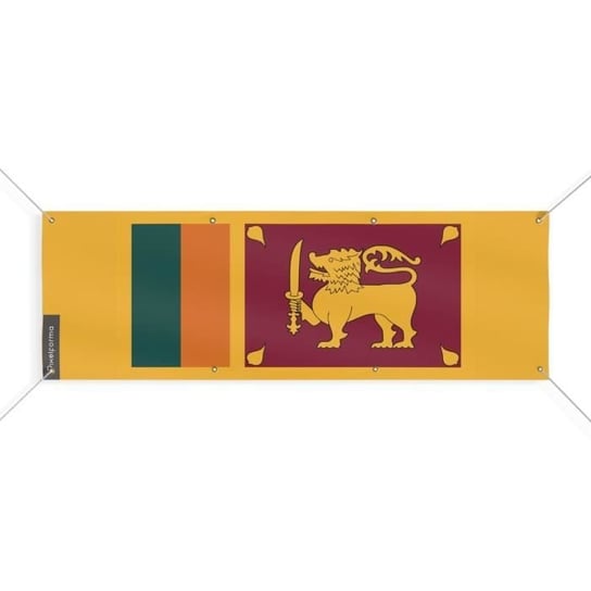 Baner z flagą Sri Lanki 8 oczek 100x300 cm Inny producent (majster PL)