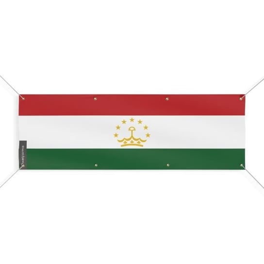 Baner z flagą Tadżykistanu 8 oczek 50x150 cm Inny producent (majster PL)