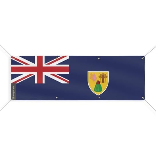 Baner z flagą Turks i Caicos, 8 oczek, 110x330 cm Inny producent (majster PL)