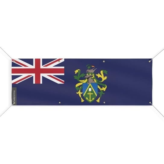 Baner z flagą wysp Pitcairn, 8 oczek, 140x420 cm Inny producent (majster PL)