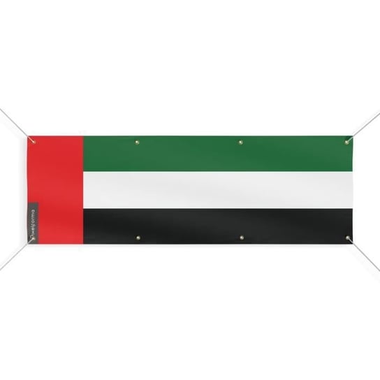 Baner z flagą Zjednoczonych Emiratów Arabskich 8 oczek 170x510 cm Inny producent (majster PL)