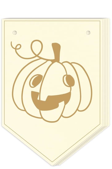 Banerek Happy Halloween - Dynia Uśmiechnięta, 10x15cm, 5szt. P13