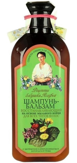 Bania Agafii, szampon-balsam regenerujący do włosów na bazie mydlnicy lekarskiej, 350 ml Bania Agafii Mydlnica lekarska