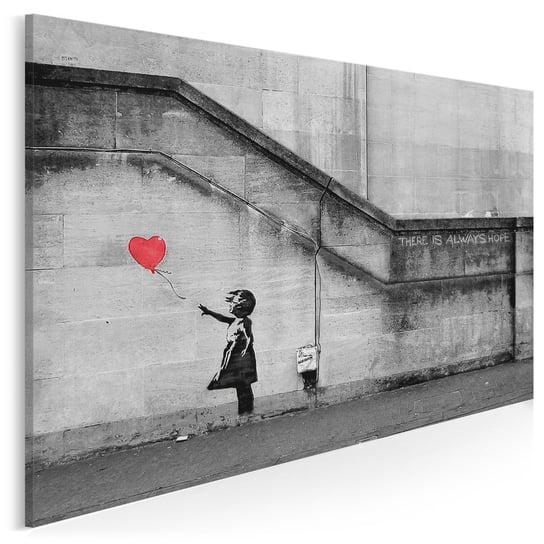 Banksy - Dziewczynka - nowoczesny obraz na płótnie - 120x80 cm VAKU-DSGN Nowoczesne obrazy