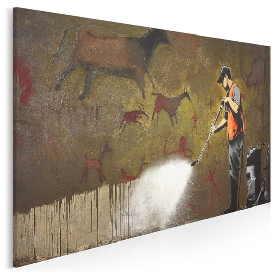 Banksy - Lascaux - nowoczesny obraz na płótnie - 120x80 cm VAKU-DSGN Nowoczesne obrazy