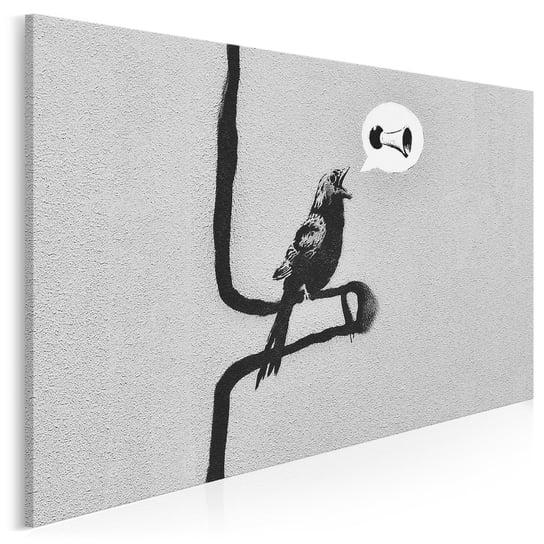 Banksy - Ptak - nowoczesny obraz na płótnie - 120x80 cm VAKU-DSGN Nowoczesne obrazy