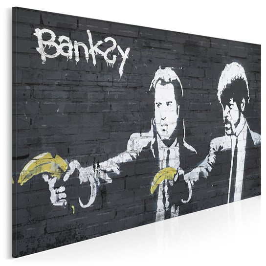 Banksy - Pulp fiction - nowoczesny obraz na płótnie - 120x80 cm VAKU-DSGN Nowoczesne obrazy
