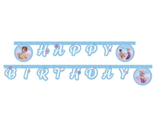 Banner "Frozen 2: Wind Spirit - Happy Birthday" Procos
