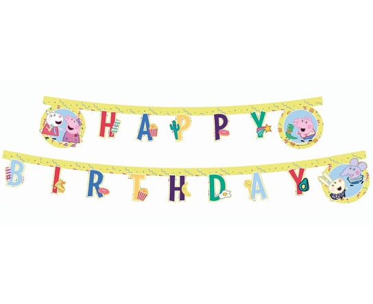 Banner Peppa Pig - Happy Birthday, 230 cm Procos