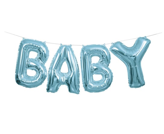 Banner z balonów, Baby, niebieski Unique