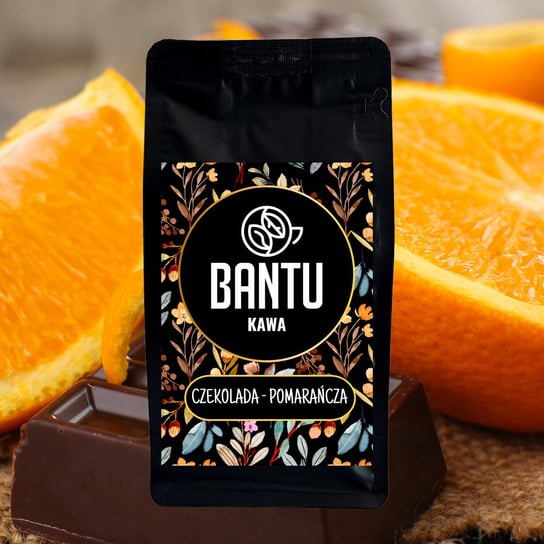 Bantu Czekolada - Pomarańcza 100g Kawa Smakowa ZIARNISTA Aromatyzowana Pomarańczowa / Bantu Bantu