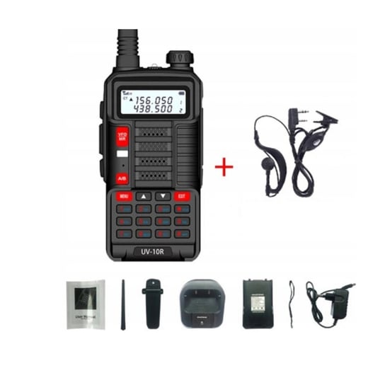 Baofeng UV-10R 8W dwupasmowy radiotelefon 2m + 70cm w kolorze czarnym HamRadioShop
