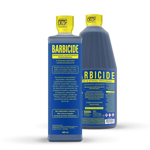Barbicide, Koncentrat do dezynfekcji narzędzi i akcesoriów fryzjerskich, 480 ml BARBICIDE