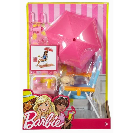 Barbie, akcesoria wypoczynkowe Zestaw plażowy Barbie