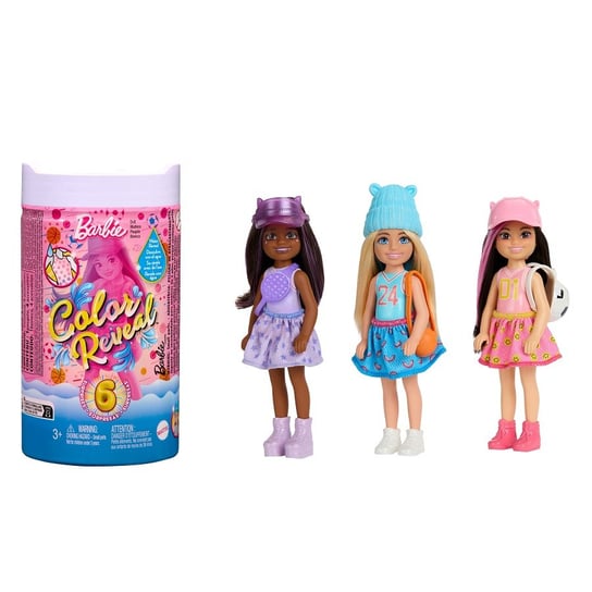 Barbie Color Reveal, lalka, Chelsea, Sport series Barbie